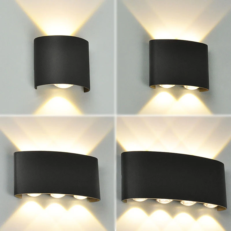 Modern Indoor Home Decor Wall Lamp Plastic Material Economy LED Sconce Lights Bedroom Corridor Night Up Down Nordic Spot Lustres