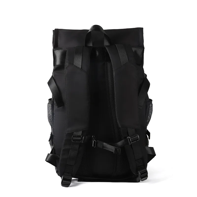 Streetwear Black Nylon Men Backpack Large Capacity School Laptop Men Backpack Outdoor Travel Sport Hiking Commuter Backpack