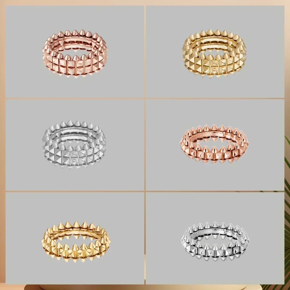 925 Sterling Silver Rivet Ring Punk Style Unisex Jewelry for Men Women