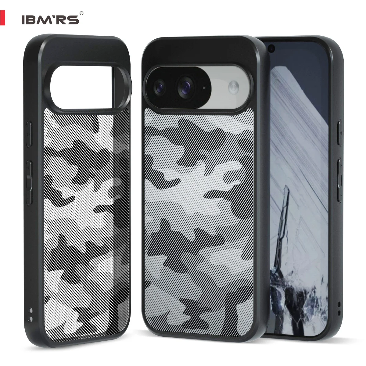 

ibmrs For Google Pixel 9 Case ,Shockproof Heavy Duty PC+TPU Dual Layer Phone Cover