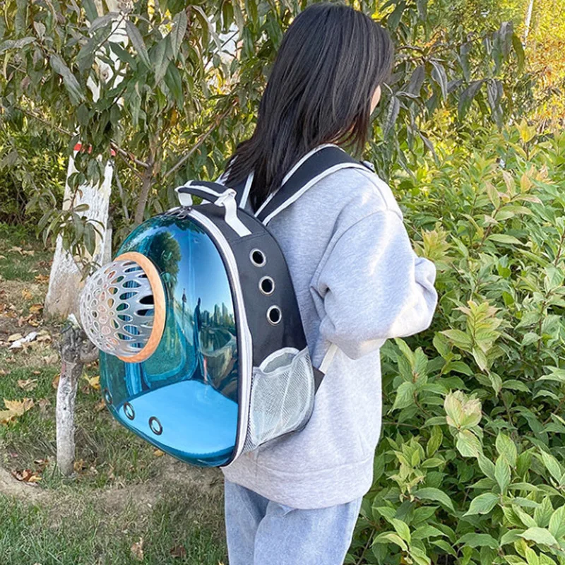 

New Cat Bag Pet Outdoor Leisure Backpack Capacity Four Seasons Portable Large Capacity Multi Functional Panoramic Transparency
