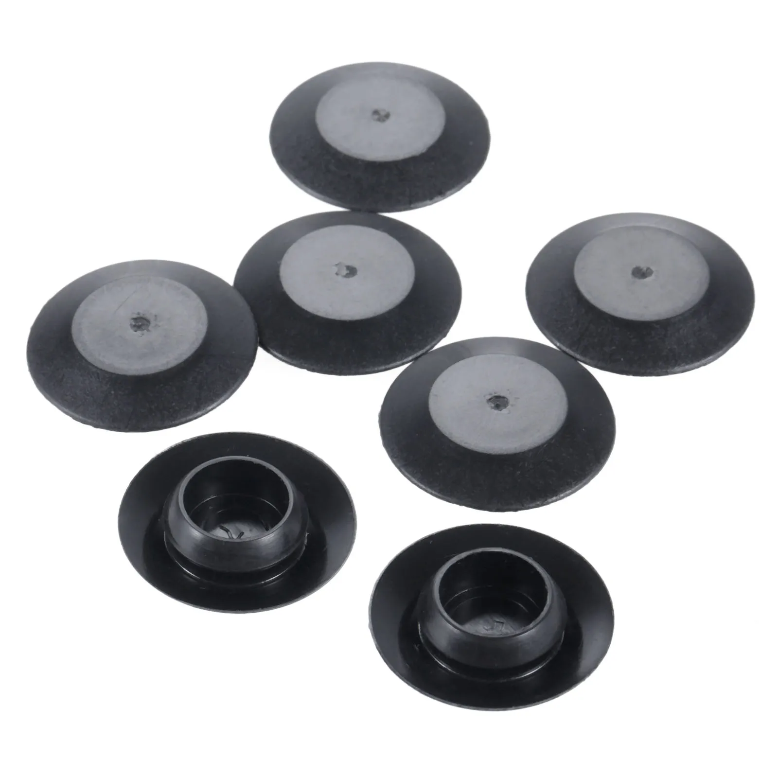 

50pcs Automotive Clip Fastener Flush Sheet Plugs Head Auto Bumper Wheel Eyebrow Fender Plastic Fastener Screw Rivet 22.2mm Black