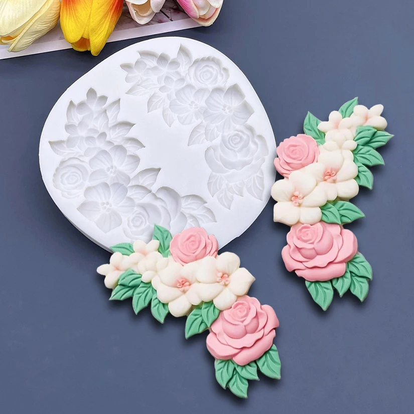 

Силиконовая форма для цветочной розы, инструменты для смолы, форма для шоколада и сахара, инструменты для украшения торта из помадки