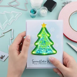 2Pcs/set Tree Self-Adhesive Light-Up Units Easy Lights with Warm White Leds for Diy Christmas Light-Up Cards Making Supplies