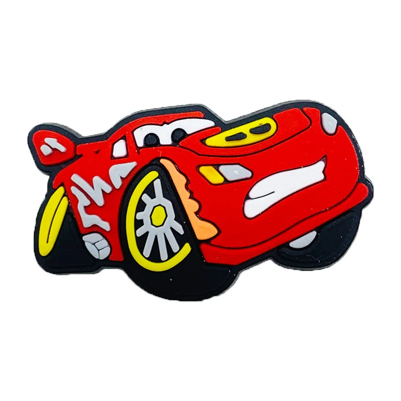 10PCS Red  Car Shoe Charms DIY Cartoon Garden Shoes Decorations Accessories for Clog Sandal Buckle Kids Party Gifts - view 2