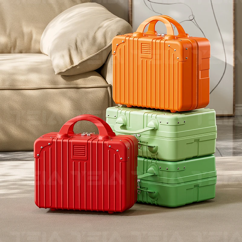 

14 Inch Suitcase Cosmetic Box Hand Luggage Organizer Makeup Case Small Portable Lightweight Travel Cosmetic Case Storage Box