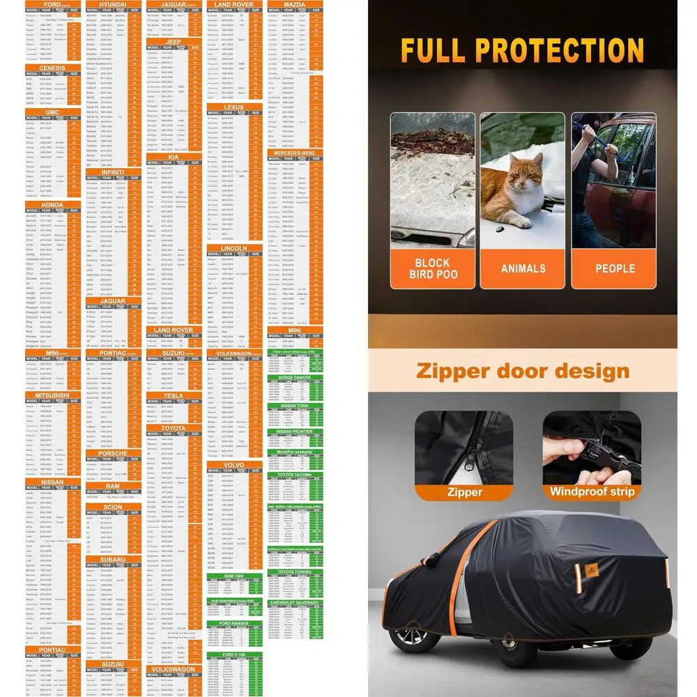 

Универсальный водонепроницаемый чехол для внедорожника с защитой от ультрафиолета, устойчивостью к снегу и дождю, молнией на двери для использования на улице