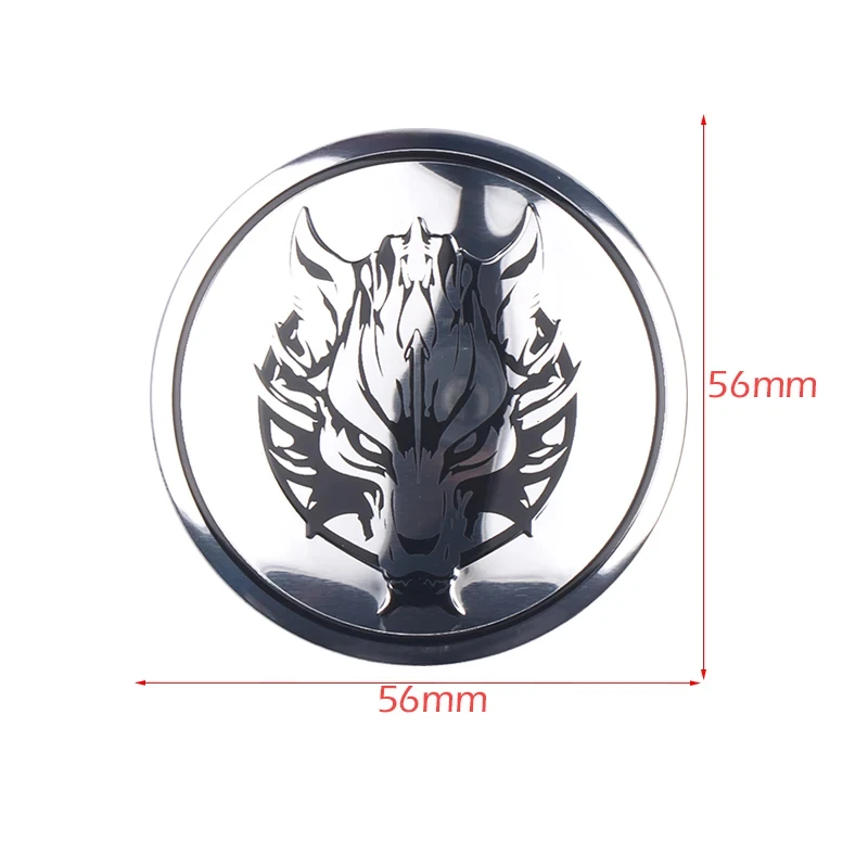 Aluminum 4Pcs 56mm Wolf Dragon Badge Car Wheel Center Hub Caps Emblem Stickers For BMW AUDI TOYOTA HONDA NISSAN KIA JEEP SKODA