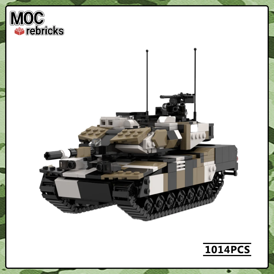 WW2 Military Vehicle Series 2A6 PSO V2 Tank MOC-128954 Building Block Collection Experts DIY Model Puzzle Brick Toys Xmas Gift