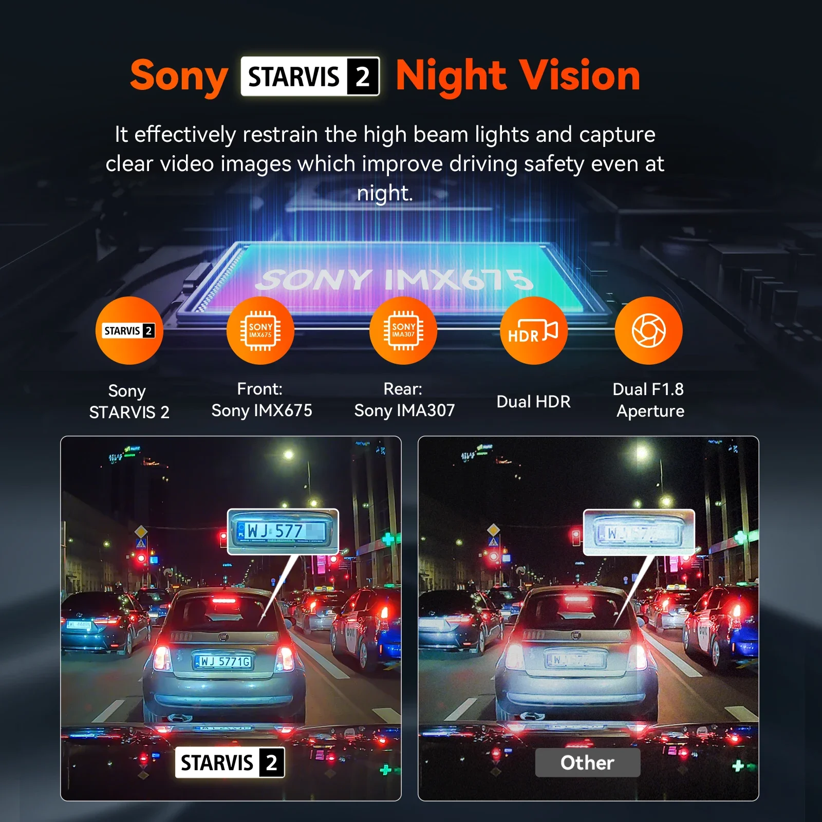 Vantrue S1Pro DashCam 2.7K كاميرا مزدوجة داش أمامية وخلفية 5G WiFi 60FPS كاميرا داش مخفية مع رؤية ليلية HDR تحديد المواقع التحكم الصوتي