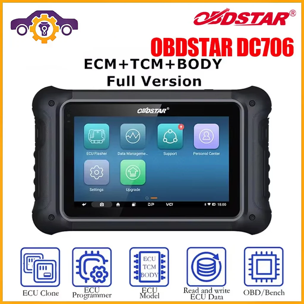 In Stock OBDSTAR DC706 ECU Tool for Car and Motorcycle ECM/ TCM/ BODY ECU Clone with MP001 Set and P003 Adapter