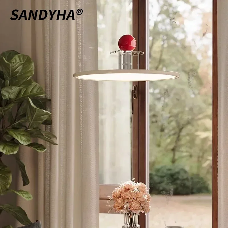 SANDYHA Modern Chandeliers for Living Room LED Lamps Flying Saucer Pendant Lights Dining Table