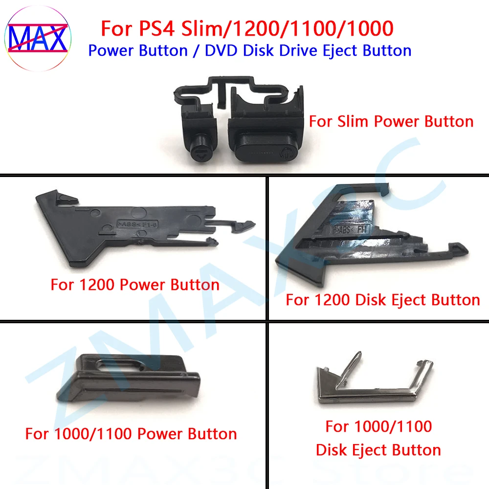 

10 шт. для PS4 Slim кнопка включения и выключения питания для PS4 1000 / 1100 / 1200 DVD дисков извлечение кнопки питания сменные детали