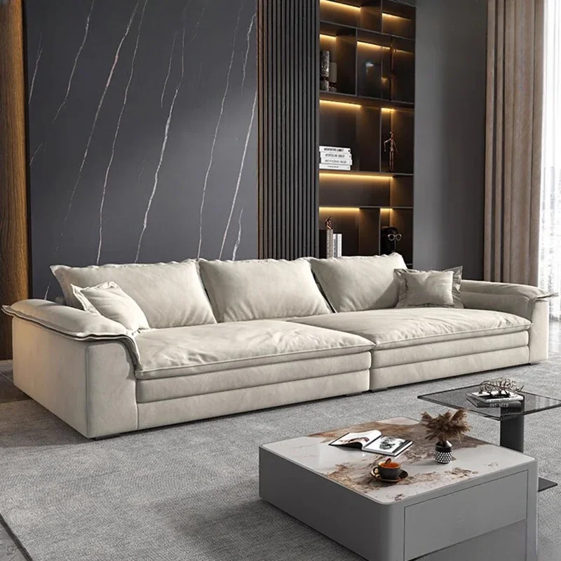 

Floor Puffs Living Room Sofas Comfortable Leather European Living Room Sofas Individual Muebles Para Hogar Home Furniture