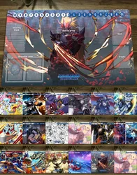 보드 게임 디지몬 Playmat Omegamon Agnimon Terriermon 메탈 그레이 몬 DTCG TCG CCG 트레이딩 카드 게임 매트 마우스 패드 데스크 매트 & 가방