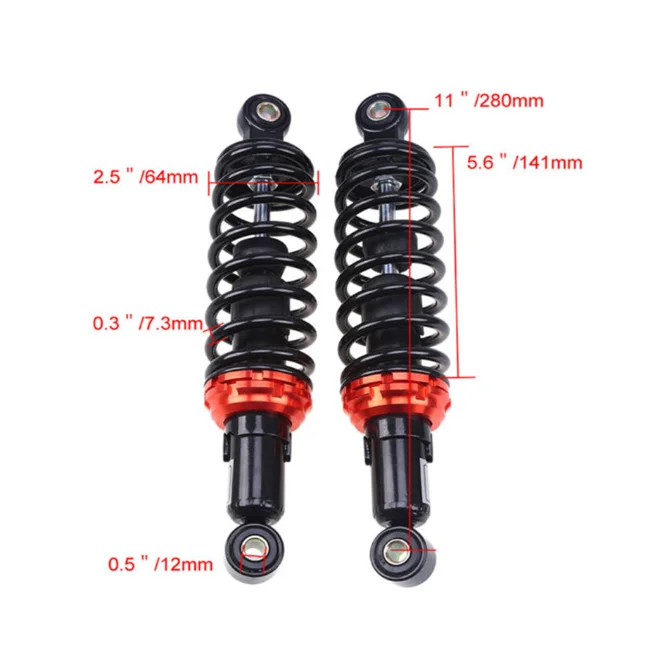 RFY  Motorcycle Car 280mm 320mm Rear Shock Absorber For Honda Suzuki Yamaha Kawasaki Motorcycle Car Universal Shock Absorber