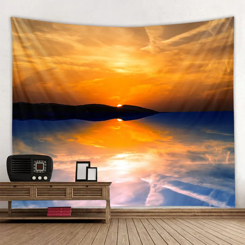 Beautiful Sunrise Sunset Landscape Large Wall Tapestry Cheap Hippie Wall Hanging Sea Wall Tapestries Landscape Art Decor