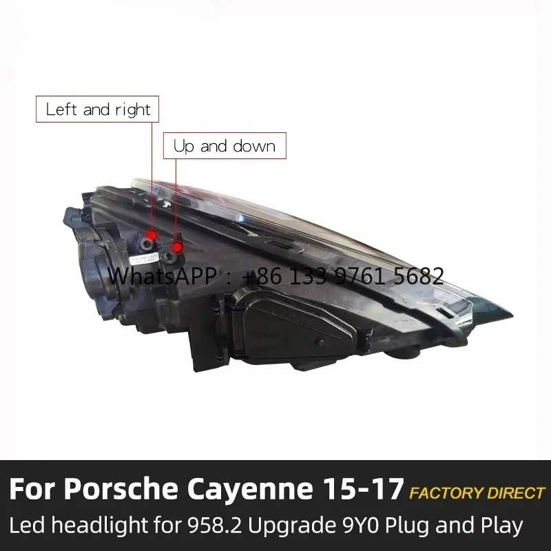 [1979ll] Car Lamp 2015 2016 2017 92A Lights Upgrade to 2023 Pdls Style Led Headlights for  Cayenne 958 958.2