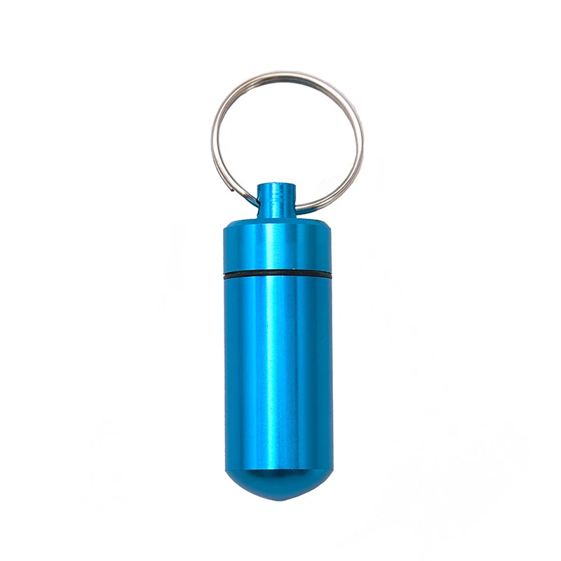 Metal Original Mini Small Pillbox Keychain For Medicines Pocket Pharmacy Pill Box Waterproof Portable Travel Container