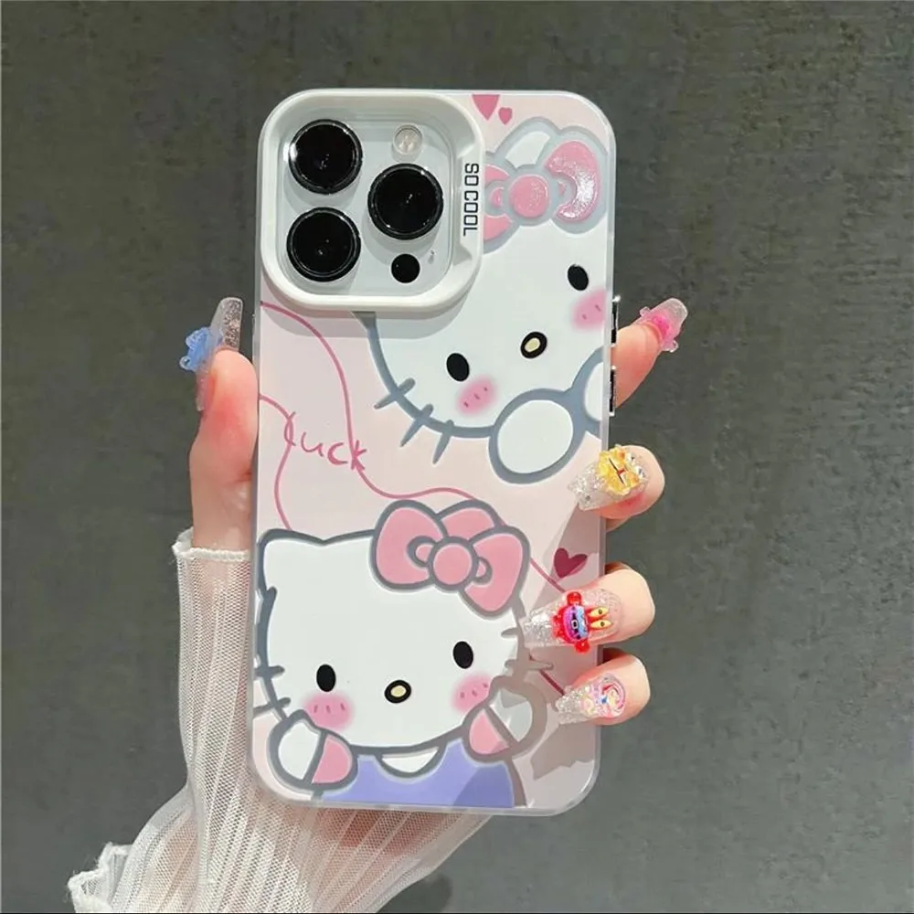 Pink Ins Yk2 Hello Kittys Cute Case for Samsung A73 A72 A55 A54 A53 A35 A34 A33 A32 A30 A24 A23 A22 A14 A05 4G 5G Matte Cover