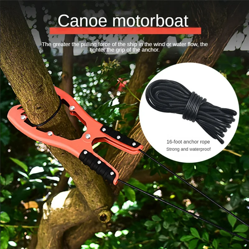 Kayak Anchor Grip,Canoe Anchor Grip,Brush Anchor Gripper Clamp For Tighter Bite And Easy Operation Rubber Non-Slip Grip