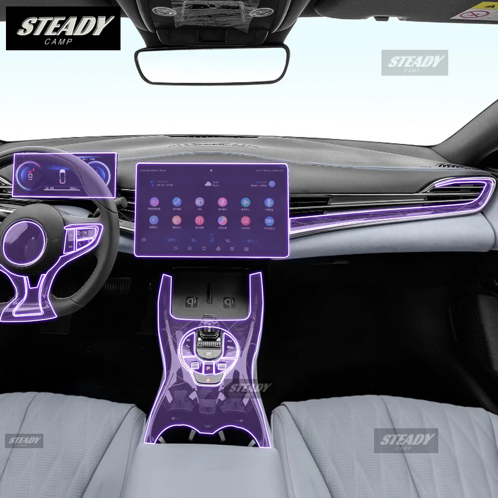 

Для BYD Seal Atto 4 2022-2023 салон автомобиля, центральная консоль, прозрачная защитная пленка из ТПУ, краска, наклейка против царапин, ЖК-экран