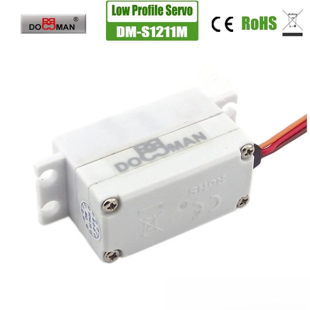 DORCRCMAN DM-S1211M 12kg Digital Servo Metal Gear Core Motor Servos de direção de alto torque para RC Robot Aircraft Acessórios para carros