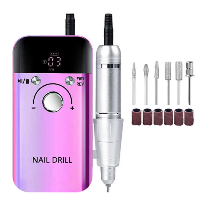 High-Speed Electric Manicure Hand Tool Battery-Powered Nail File for Convenient Manicure at Home