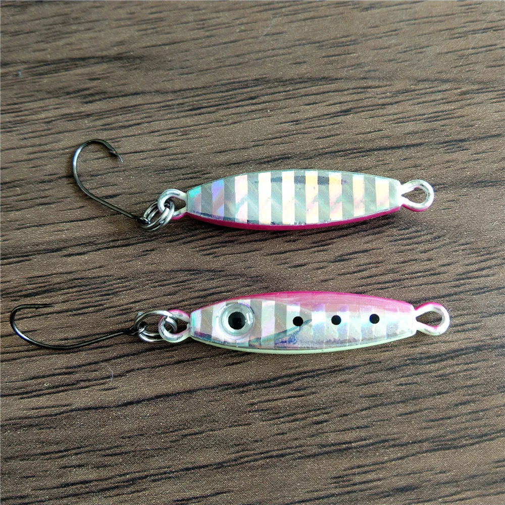 1PC 3.2g 5.7g Micro Jig Fishing Lures Small Metal JIgging Fishing Bait Hard Artificial Lure With Single Hook Fishing Tools