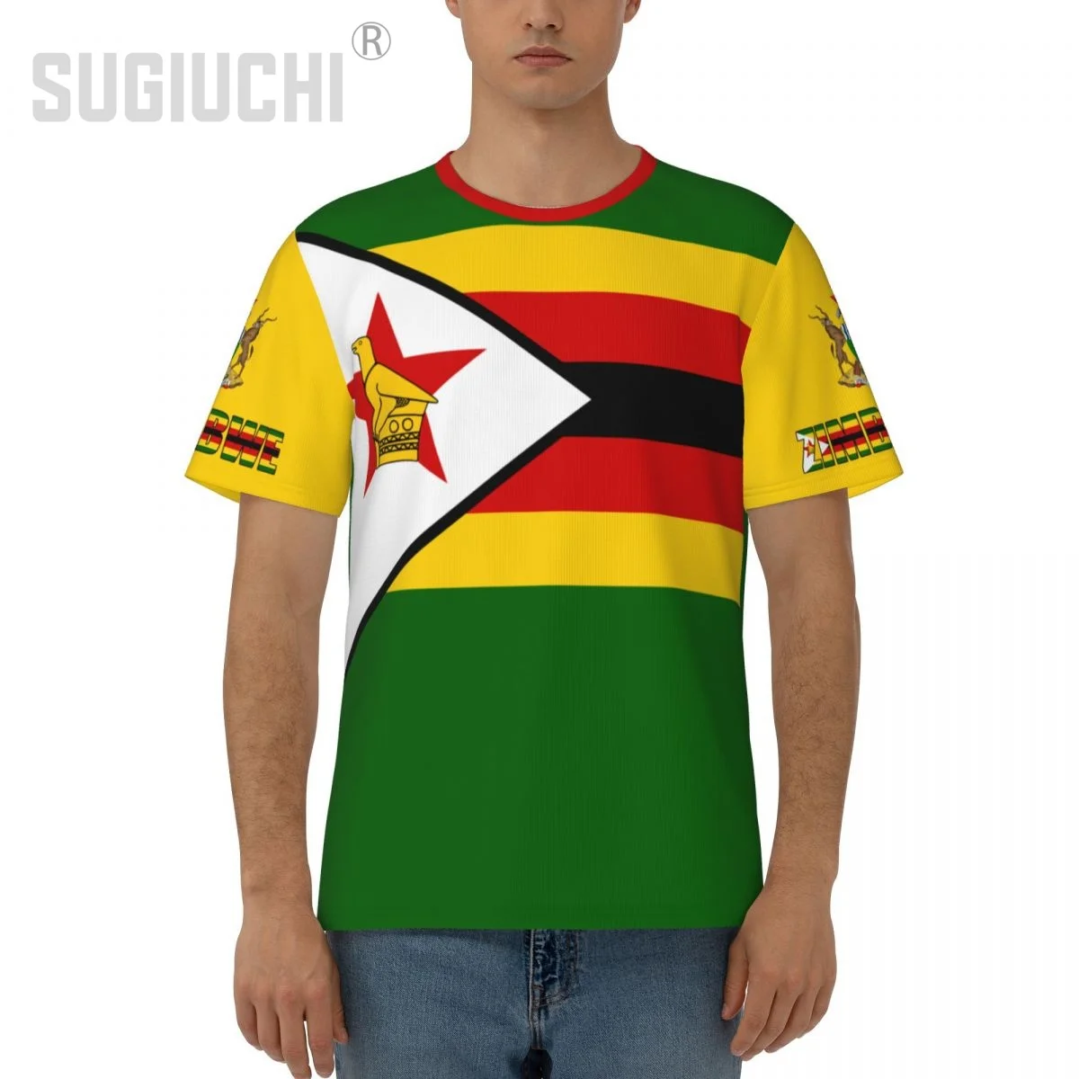 Unisex Nation T-shirt Zimbabwe Flag T-shirts For Men Women Soccer Football Fans Gifts Custom clothes tee view 2