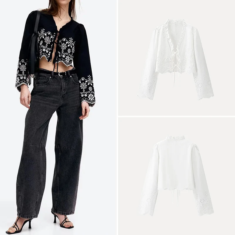 

Spring New Sle Women's irt Wooden Ear V-ne Knot Belted Open Front Long Sve ort Coat Z Polyester Fiber