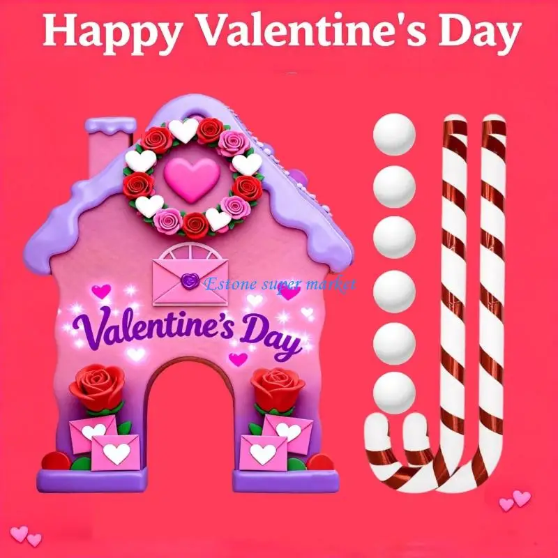 090b-valentine-day-gingerbreads-golf-game-set-for-couples-with-6-soft-balls-2-candy-cane-club-indoor-entertainment-party-game