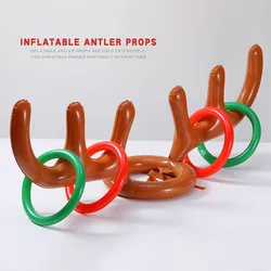 New Christmas Deer Head Inflatable Decoration Toy Inflatable Model Indoor Outdoor Ornament Xmas Party New Year Garden Deco