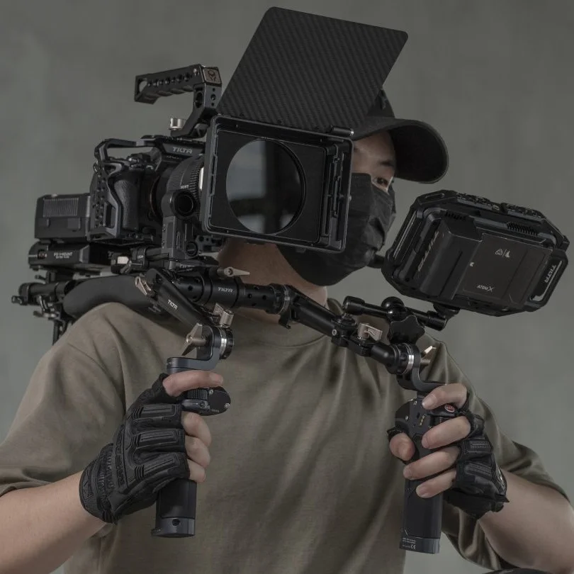 Tilta Lightweight Shoulder Rig Tilta TA-LSR-B Compatible with Most Compact Cinema Cameras and DSLRs D JI Ronin 4D