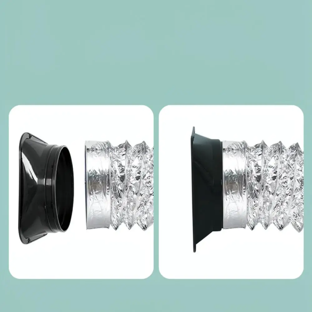 Square To Round HVAC Duct Flange Adapter ABS Connector For Kitchen Exhaust System Air Pipe Ventilation Accessory