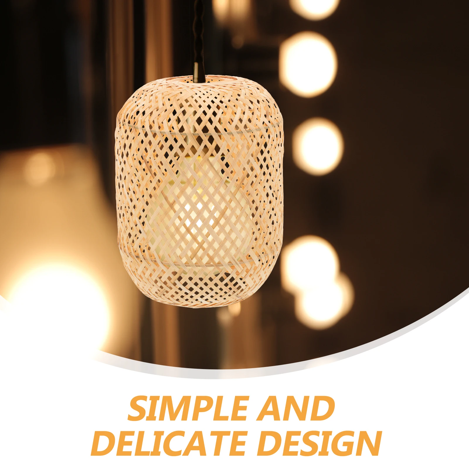 

Bamboo Lampshade Woven Rustic Bedroom Table Bedside Table Lamp Shade Lampshades Replacement Desk Light Shades for Home