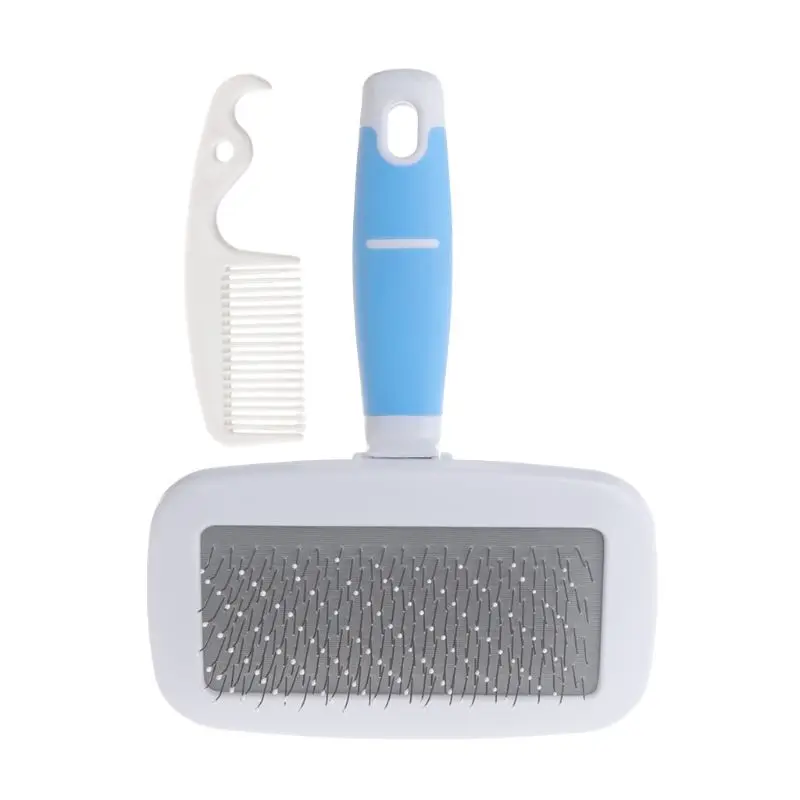 Shedding Self Cleaning Slicker Brush Improve Circulation Easy to Clean Grooming Comb for All Hair Types for Cat Dog