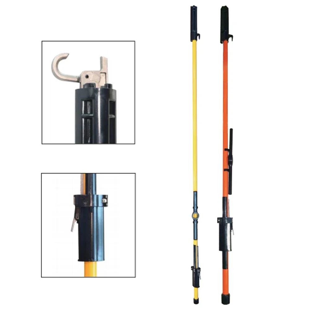 SS2 Series Insulated Shotgun Stick 1.8-4m Epoxy FRP Alloy Hook Live Non-Live Work
