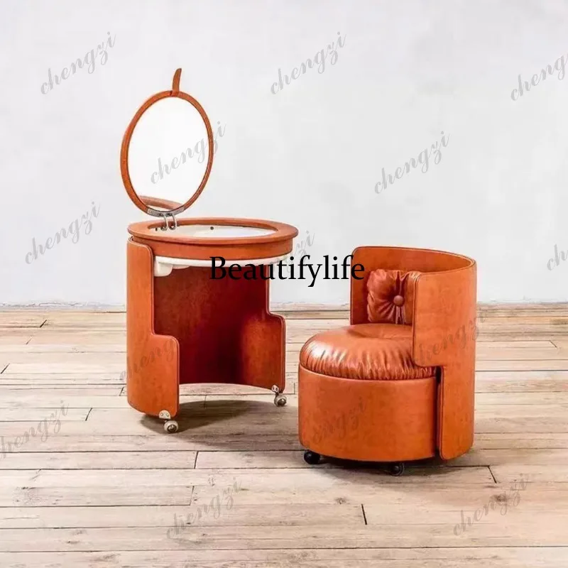 Z138 Italian light luxury dresser villa living room removable art makeup table small high-end storage cabinet