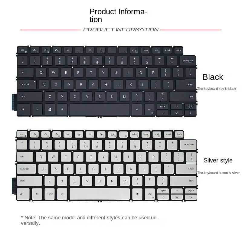 Suitable for replacement Dell Latitude 3301 3410 E3301 P114G P120G P113G P115G Laptop keyboard