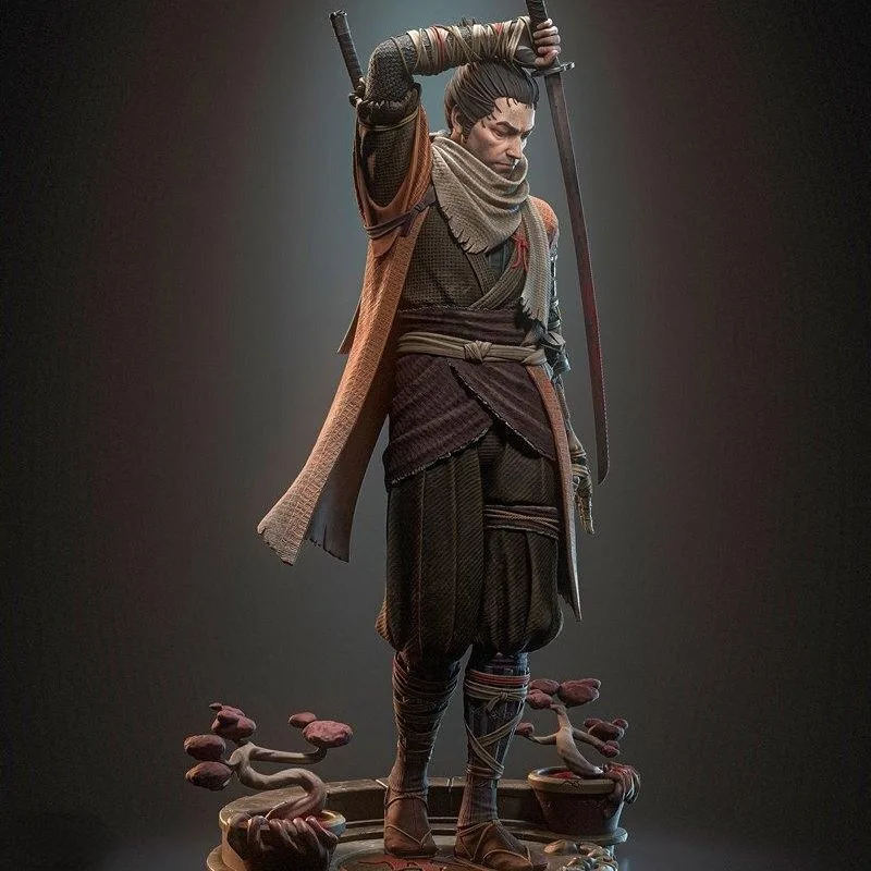 1/24 Scale Shadows Die Twice Sekiro, Resin Figure Model Kit, Hobby Toys Miniature, Unassembled and Unpainted