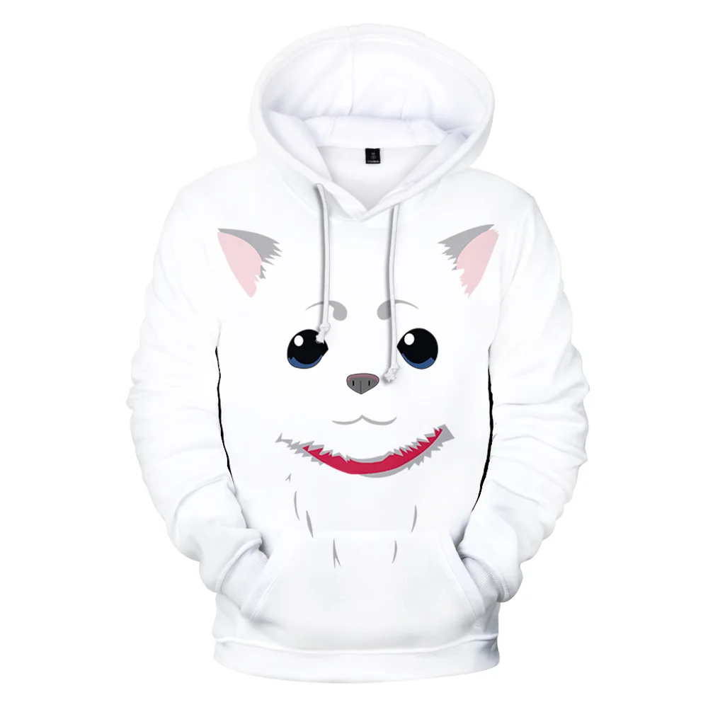 New Anime GINTAMA Sakata Gintoki Hoodie Autumn Winter Thick Hoodies Silver Soul Hooded Jacket Men/Women Leisure Sweatshirt Coat