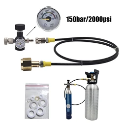 Sodastream Co2 tanque de cilindro azul (tipo de rosca TR21-4) adaptador de repuesto Kit de calibre de manguera conector W21.8-14 G3/4 CGA320