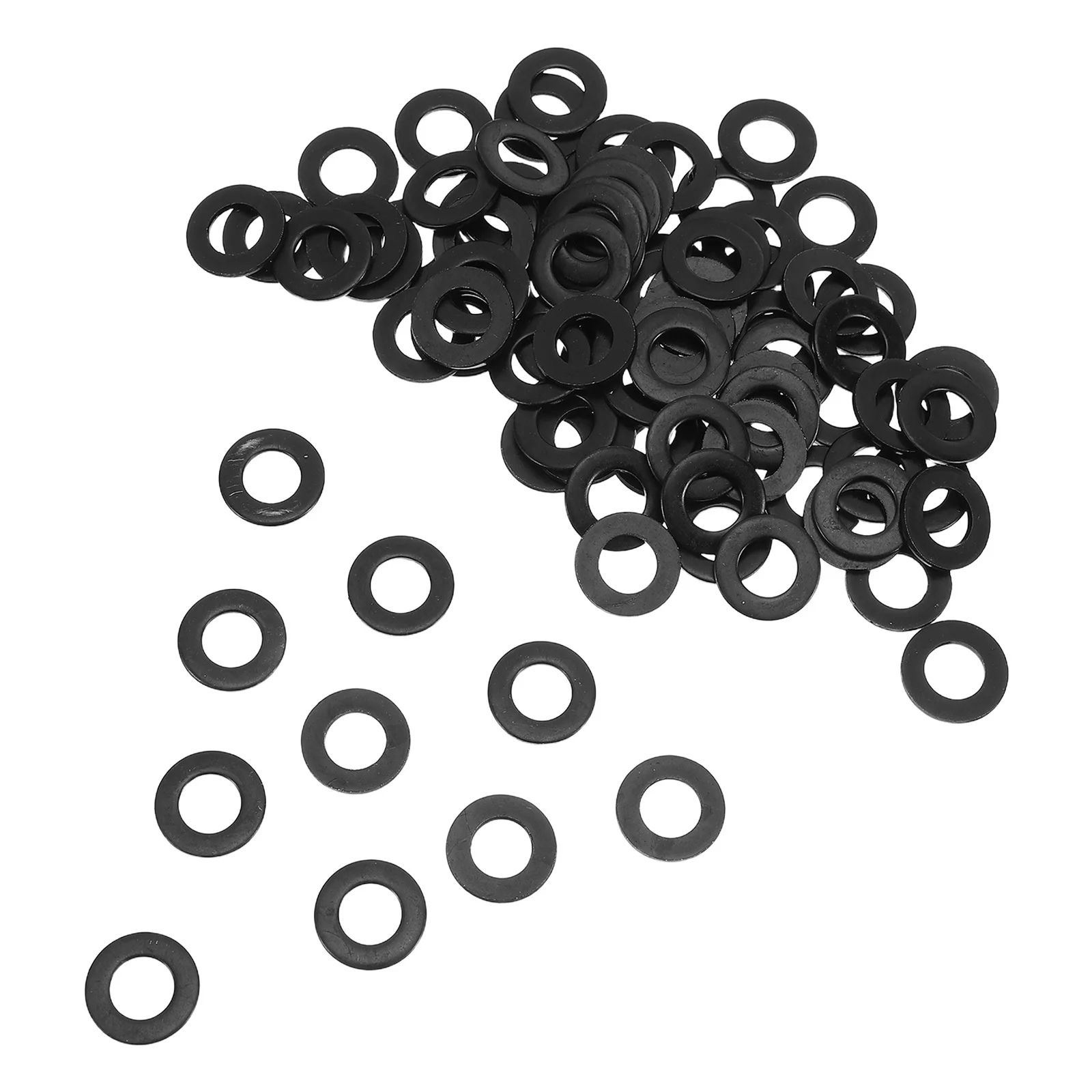 

100pcs M8 Stainless Steel Flat Washers Heavy Duty Metric Hardware For Construction Automotive Machinery Diy Projects Black