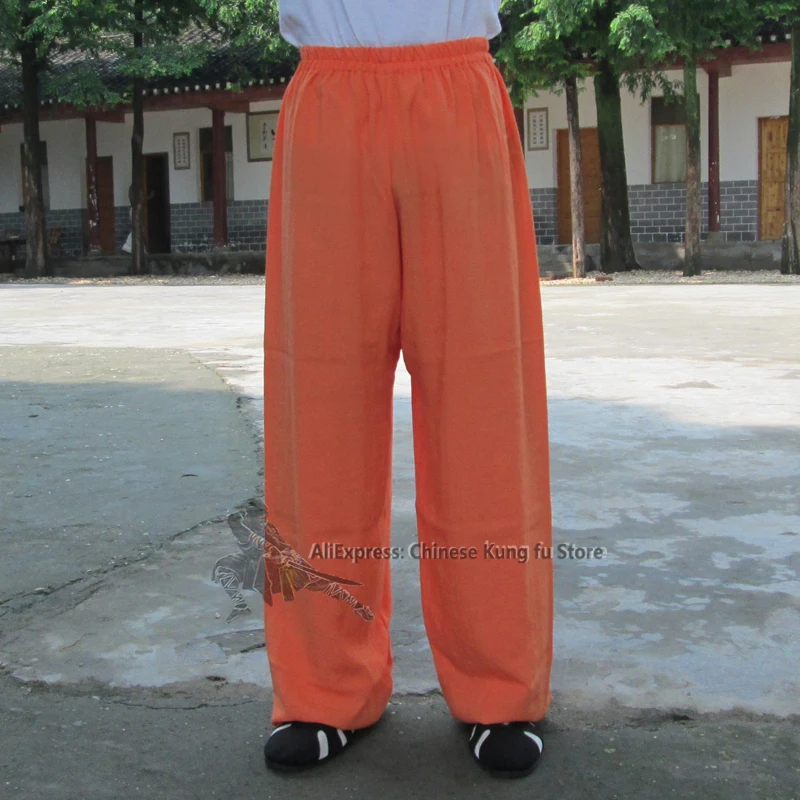 Immagine 4: Pantaloni da Tai Chi Kung Fu in cotone e lino da uomo e da donna, 25 colori, per Wing Chun, arti marziali, yoga e meditazione