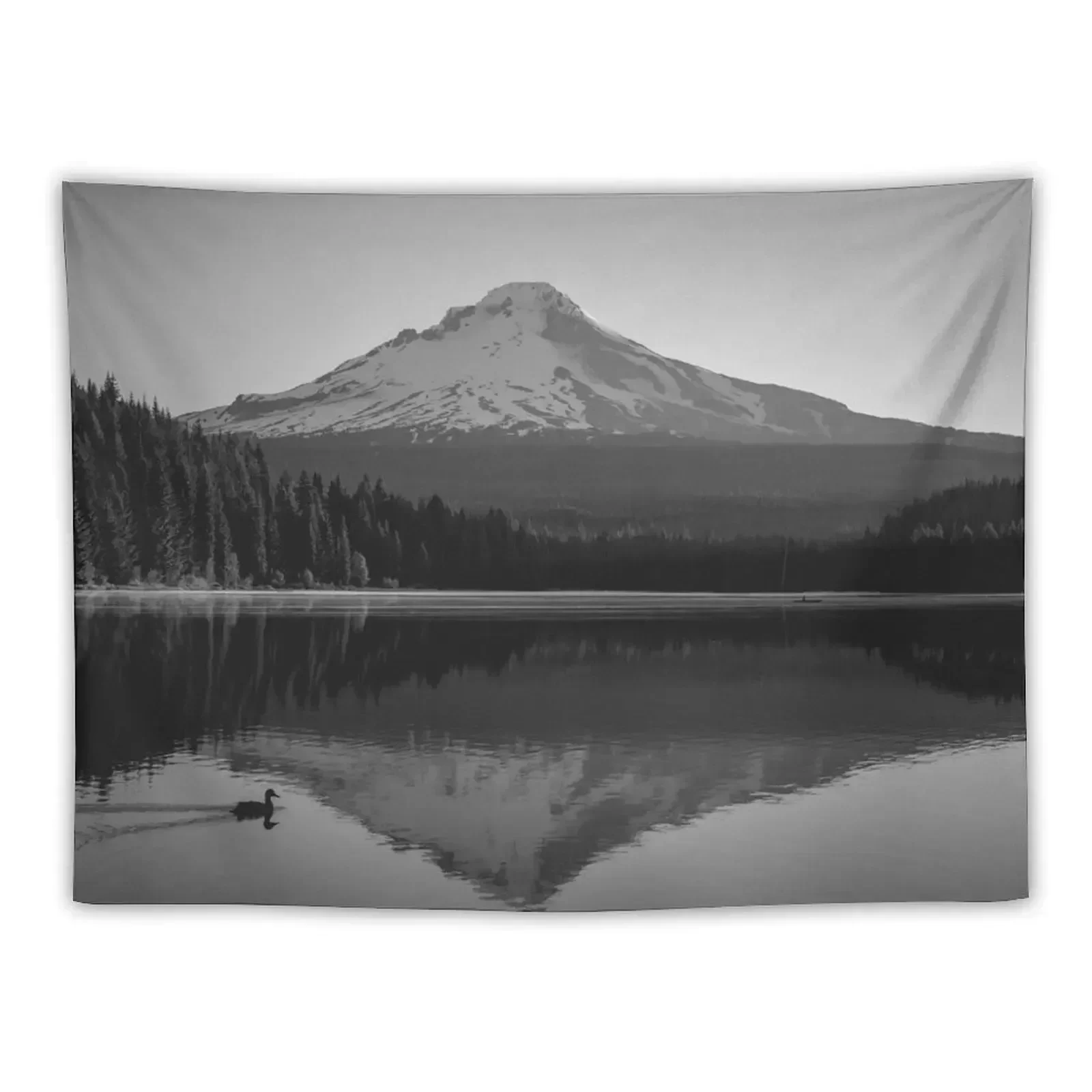 

A Fine Mountain LakeBlack and White Tapestry Decoration For Bedroom Christmas Decoration Carpet Wall Tapestry