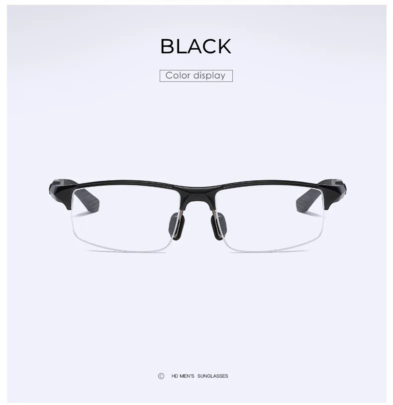 Aluminium Halbrand Optischer Rahmen Rezept Männer Rechteckige Brillen Sonnenbrille Brille Sportbrille Große Breite Gesicht Verwendung – Detail 4