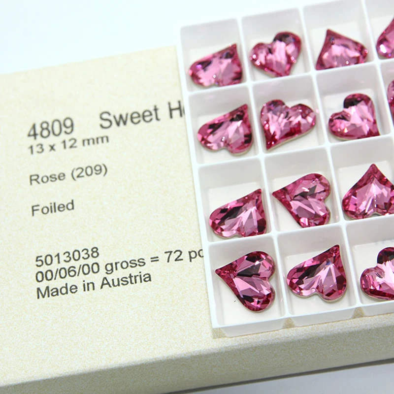 4809 Sweet Heart Phantasie Stein Nail Art Kristalle aus Österreich Glitzer Strass für Halskette Ohrringe Schmuck Herstellung 13x12mm