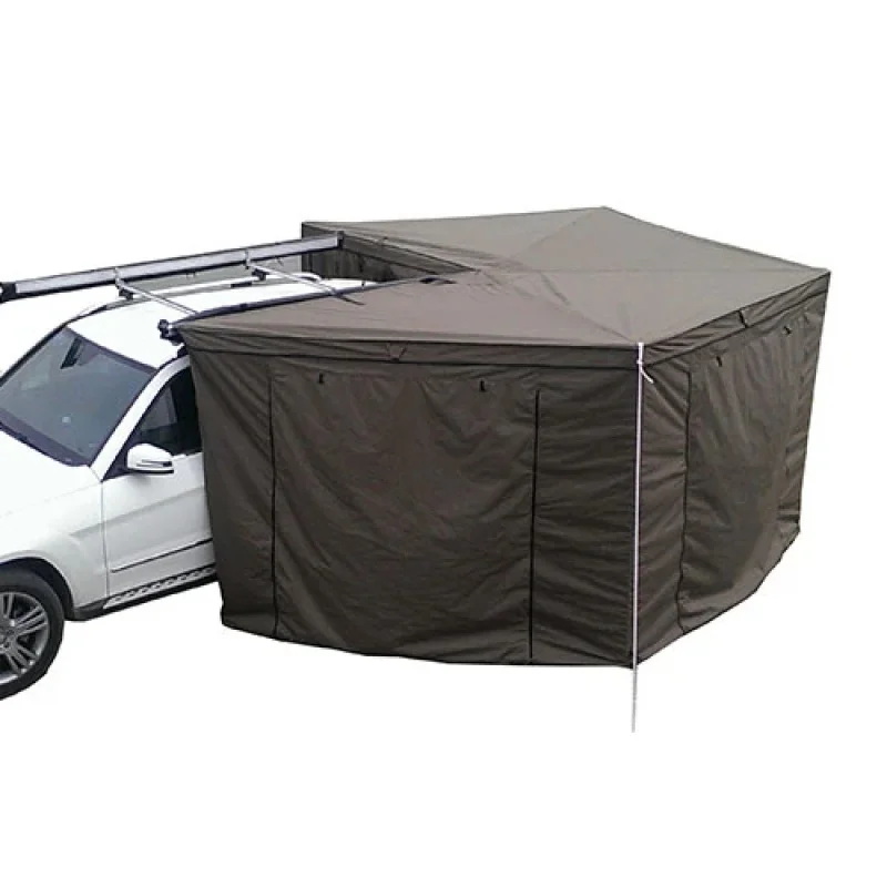 

High Quality Aluminium Alloy PVC Waterproof 270 Degree Car Side Awning With Extra Shelter