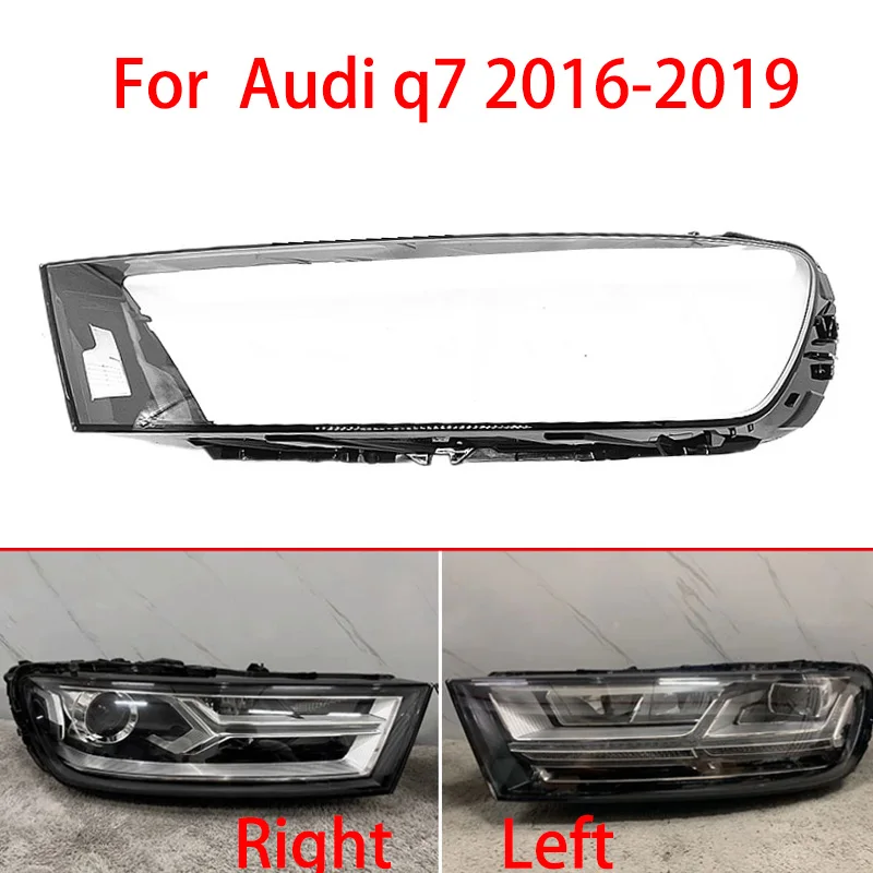 

For Audi Q7 2016-2019 Car Headlights Lampshades Housings Lens Clear Headlamp Shade Headlamp Housing Clear Lampshade Plexiglas